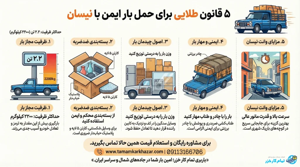 نکات مهم حمل بار با وانت نیسان